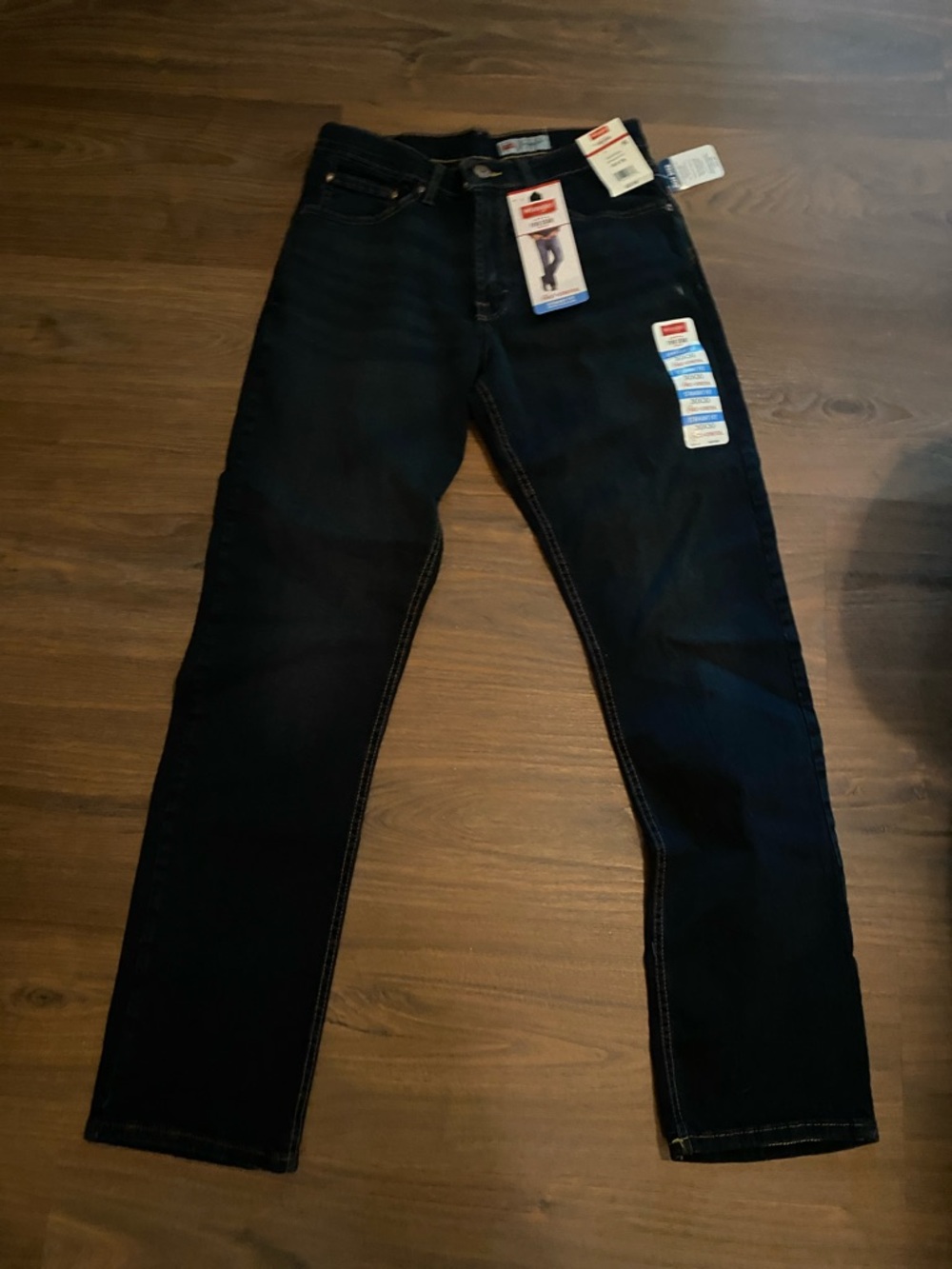 Wrangler Men's Slim Straight Jeans - Dark Blue Denim